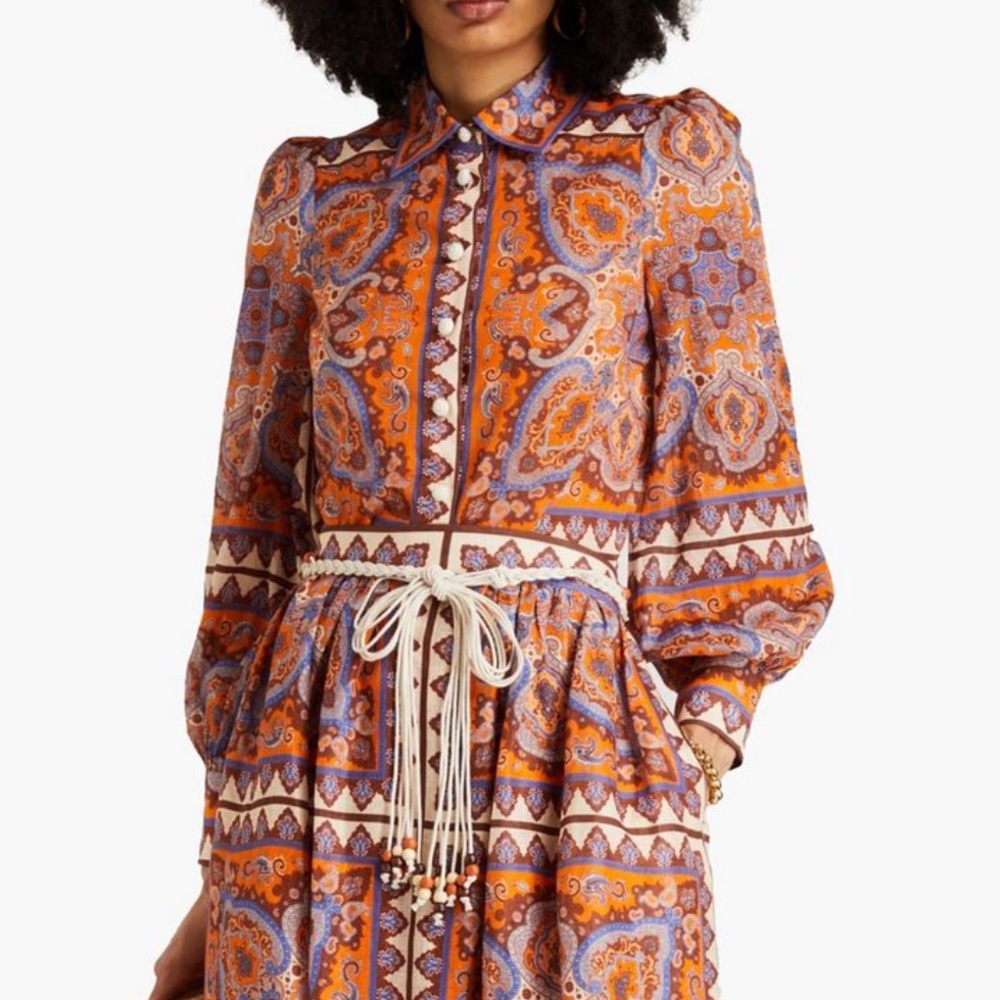 🆕 Zimmermann Halcyon paisley printed cotton shirt NWT - Picture 2 of 11